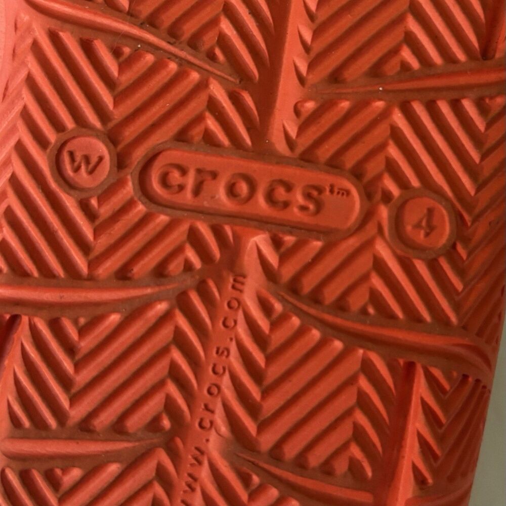 Crocs Kadee II Orange Slides Sandals Girls Youth Size 4 Summer Vacation Beach - Picture 7 of 9